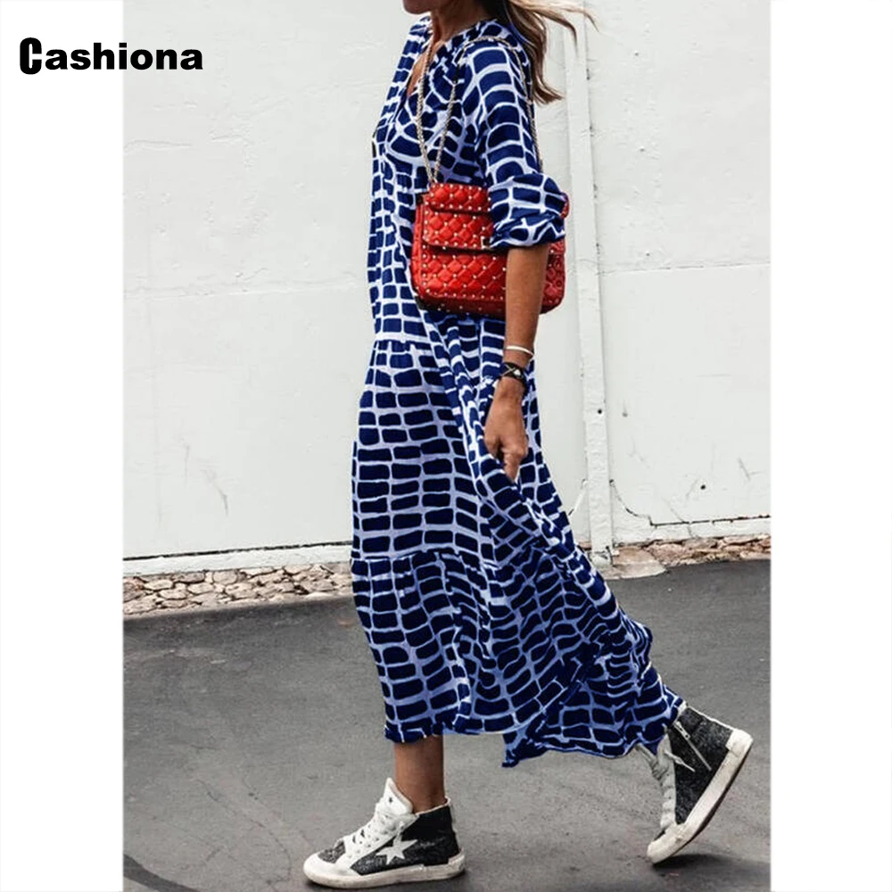 

Vintage 2021 Summer Women Long Maxi Dress Patchwork Sexy V-neck Leopard Print Dresses Plus size Ladies Casual Loose Dress Femme