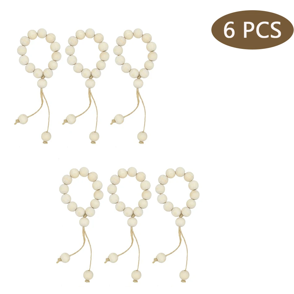 

Деревянные кольца для салфеток 6 шт.