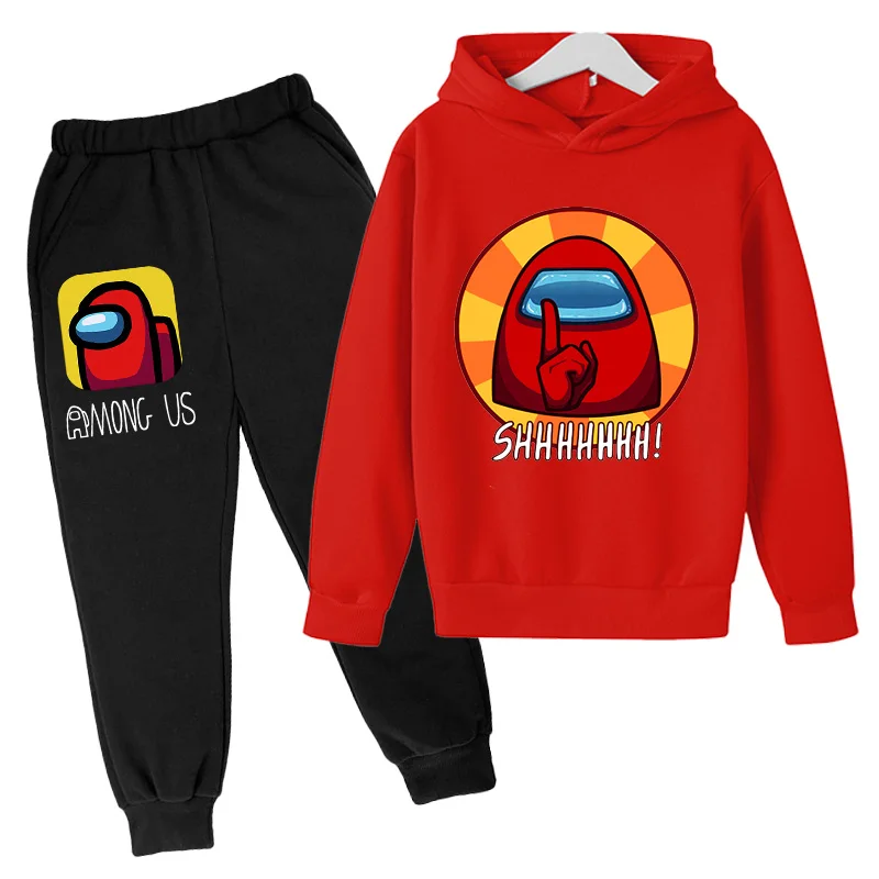 

Boys Girls Autumn Kids Among Us Cartoon Clothes Hoodies+Long Pant 2pcs Suit Children For Girls Clothing Sets Hip Hop Streetwear