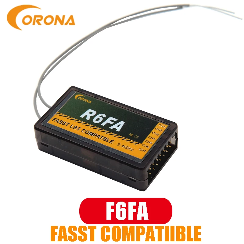 Corona R6FA 7CH 2 4 Ghz FUTABA Fasst совместимый приемник|Детали и аксессуары| |