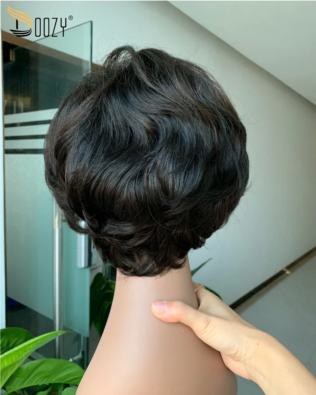 Doozy волосы бразильские короткие вьющиеся парик девственные человеческие |