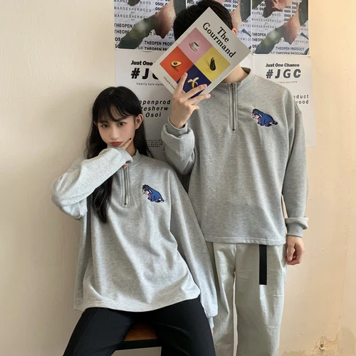 Серая водолазка на молнии с вышитой собачкой из мультфильма Новое поступление 2019