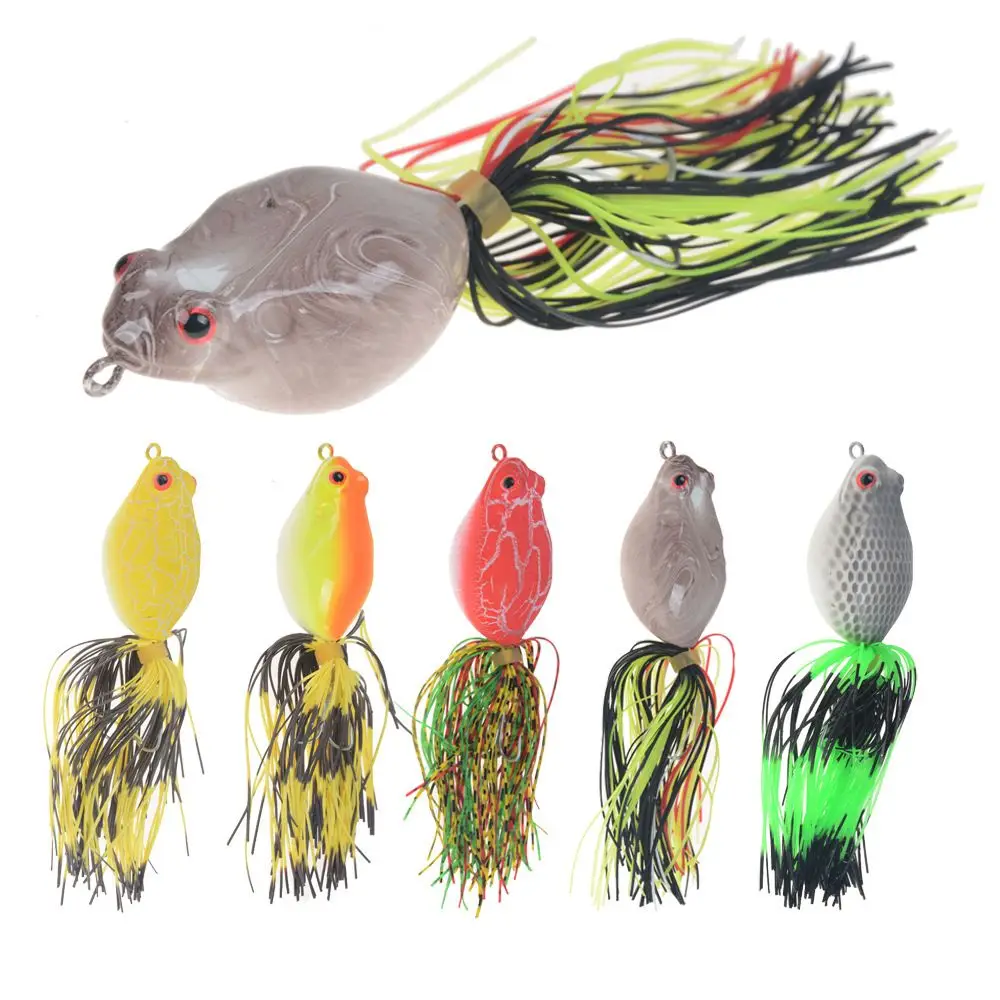

14g 5cm Soft Rotating Tail Fishing Tools Fishing Accessories Popper Frog Baits Fake bait Fishing Lures Hooks