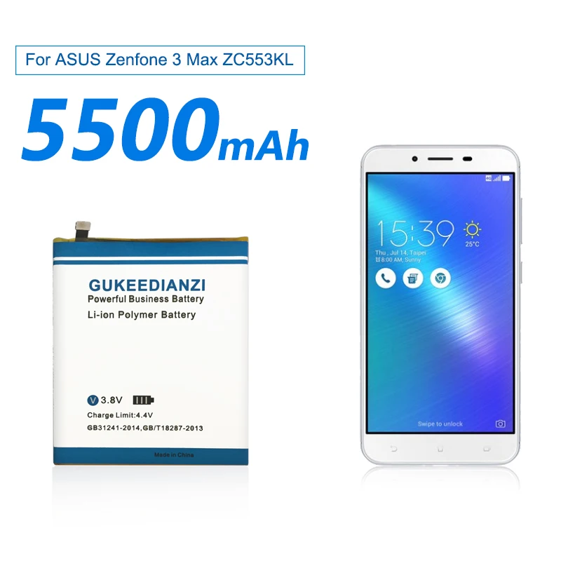 GUKEEDIANZI аккумулятор для мобильного телефона 5500 мАч C11P1609 Сменные Аккумуляторы для ASUS Zenfone 3 Max 5," ZC553KL X00DDA высокое качество