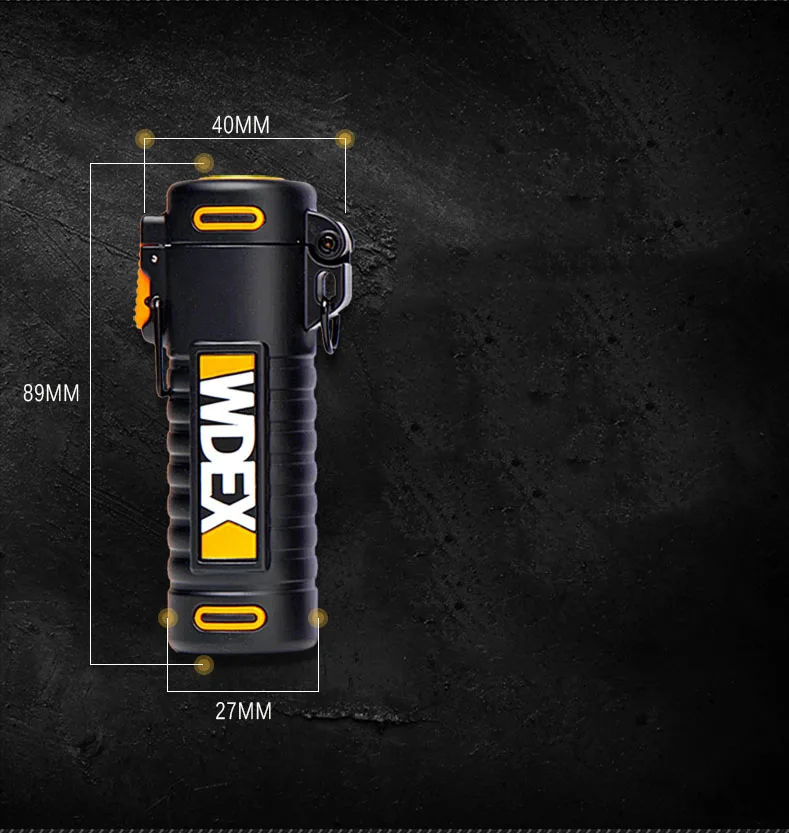 Водонепроницаемый, ветрозащитный дуговой плазменный электронный зажигалка для курения USB-зарядка электрическая металлическая мужская подарок для использования на открытом воздухе.