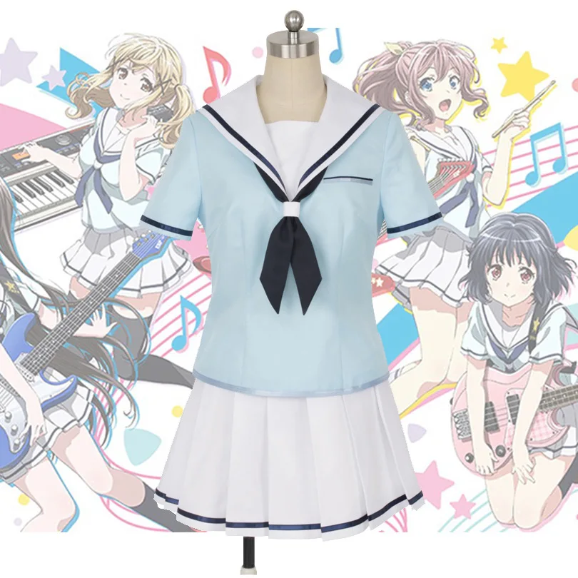 

Anime Bang Dream! Cosplay Costume Toyama Kasumi Cosplay Costumes Halloween Clothes For Women Poppin'party Uniform Set