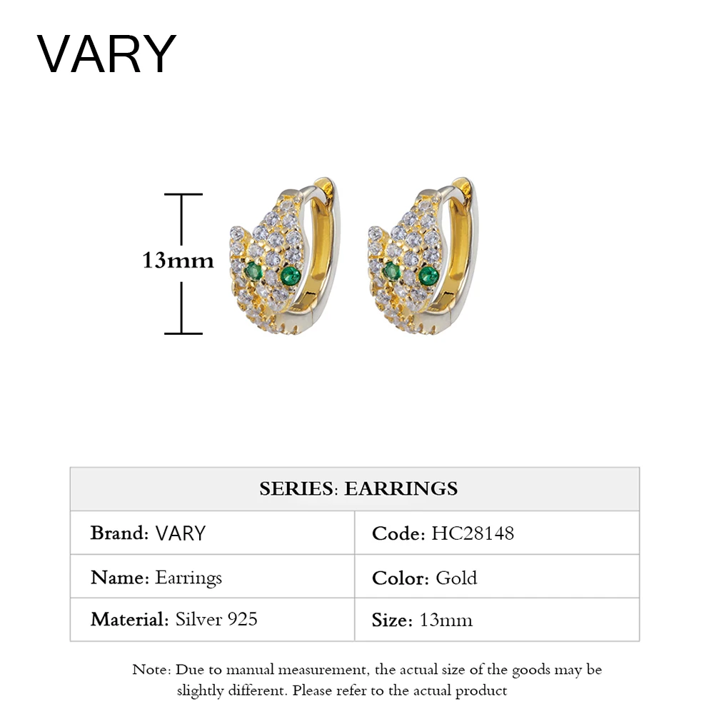 

VARY 925 Sterling Silver Snake Fashion Unusual 2021 Trendy Women's Earrings