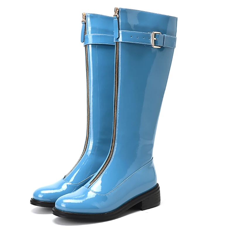 

Сапоги женские до колена, серебристые, абрикосового или синего цвета, на плоской подошве, зимние, 33-45