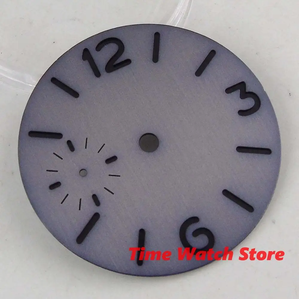 37 5 мм Серый Черный Бежевый Сэндвич Циферблат черный светящиеся знаки fit eta 6497