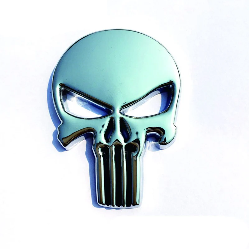 Металлическая 3d-наклейка с черепом автомобильная наклейка украшение Мотоцикла