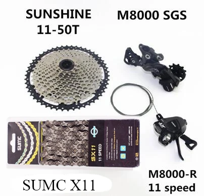 DEORE XT M8000 комплект горного велосипеда MTB 1x11-скоростной 46T 50T SL+ RD+ ZRACE/SUNSHINE+ SUMC X11 M8000 переключатель заднего хода