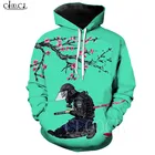 Толстовка с капюшоном в стиле японского аниме, уличная одежда, модная мужская и женская верхняя одежда с длинным рукавом, худи с 3D принтом самурая смерти