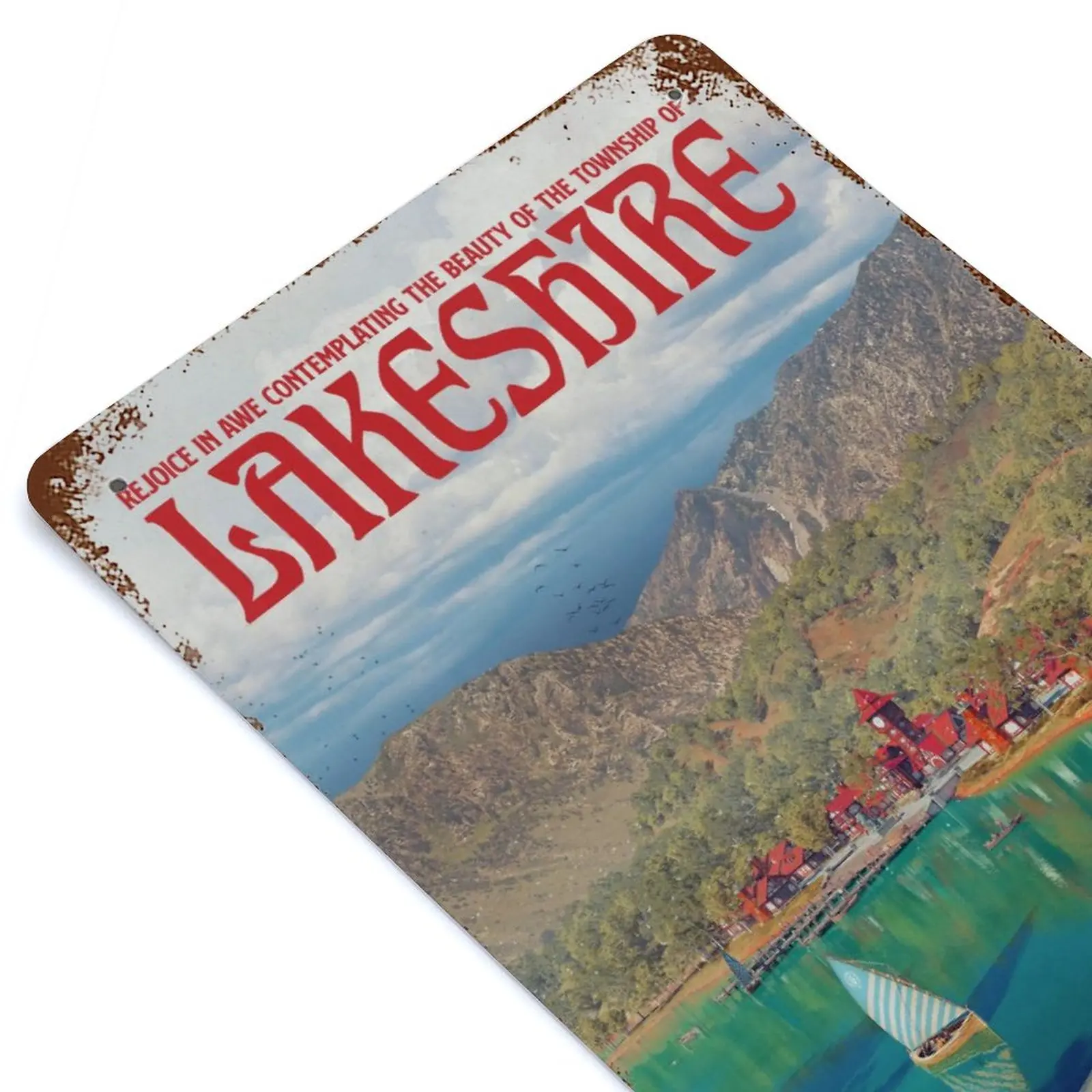 

Lakeshire Novel Printed Vintage Metal Poster Home Pub Bar Garage Wall Decoration Tin Sign Plaque Decor