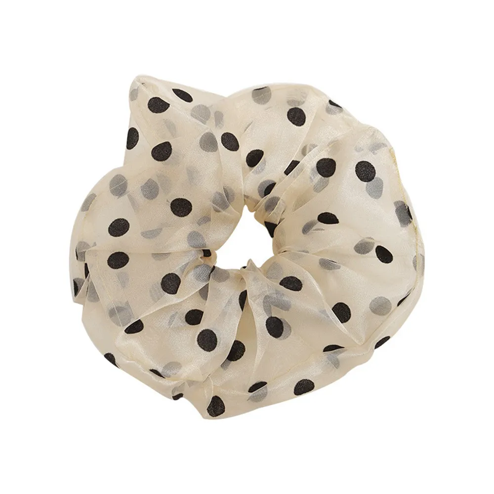 Модные красочные резинки для волос в горошек держатель конского хвоста женщин