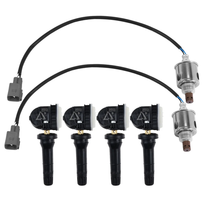 

6 Pcs Sensor: 2 Pcs Upstream Front O2 Oxygen Sensor & 4 Pcs TPMS Tire Pressure Sensor