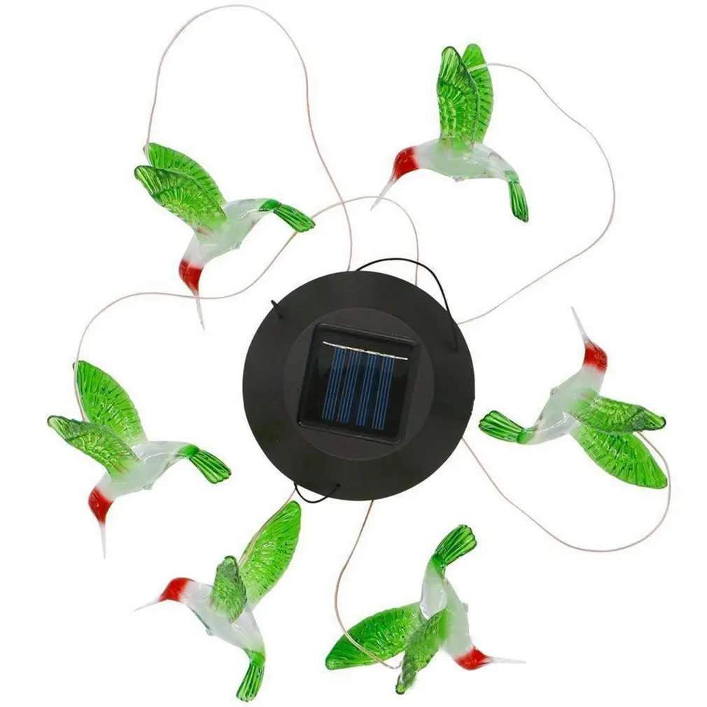 

Colorful Solar Wind Chimes Outdoor Garden LED Hummingbird Butterfly Wind Chimes Garden Decorative Lights