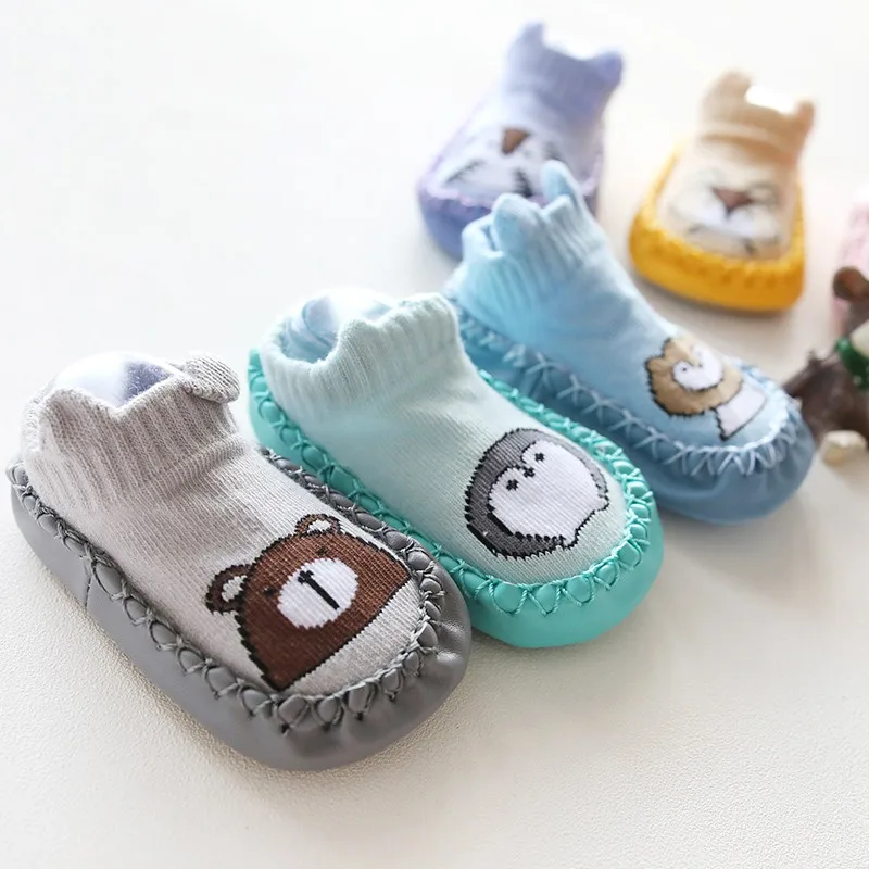 

Baby Boys Girls Infant Autumn Cotton Cartoon Socks Warm Anti Slip Floor Socks Leg Warmer