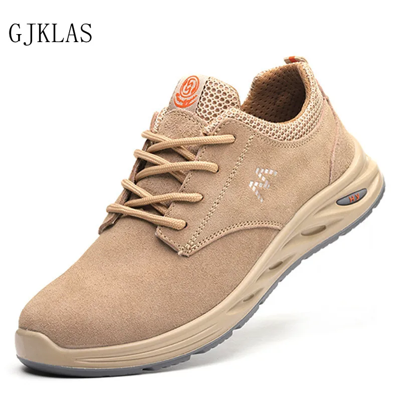 

Mens Steel Toe Safety Shoe All Season Soft Bottom Steel Toe Indestructible Lightweight Protective Shoes Breathable Free Shipping