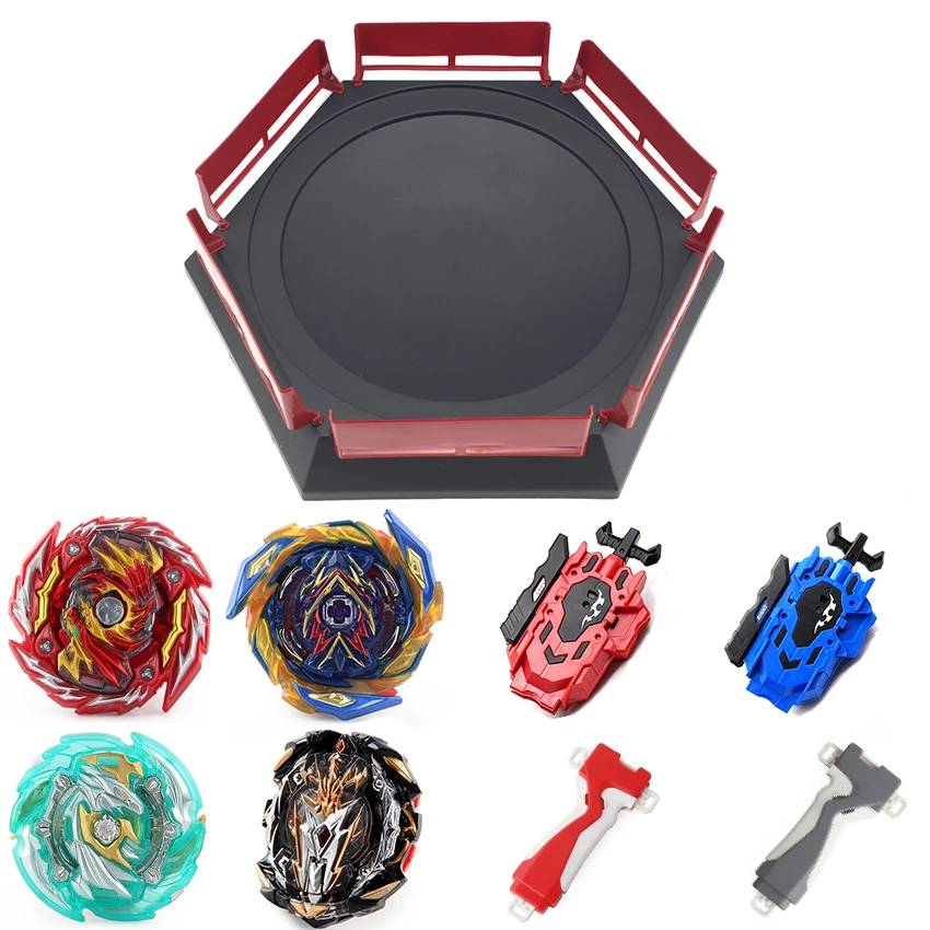 

Горячий набор содержит 4 шт. beyblades 1 шт. Gyro arena 2 шт. левые и правые пусковые установки 2 шт. лезвие с ручкой металлический взрыв боевой игрушки п...