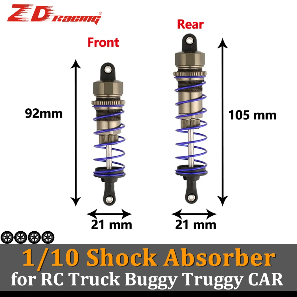 

Амортизатор металлический SURPASS HOBBY ZD, 92/105/абсорбер масла мм, 2 шт., Демпферная Подвеска для радиоуправляемого автомобиля 1/10, багги, грузовика ...