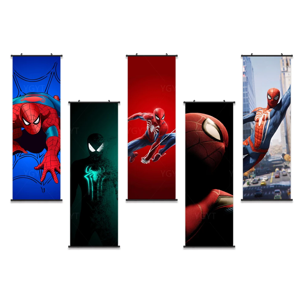

Print Canvas Spider Man Poster Home Decoration Movie Mural Wall Marvel Artwork Avengers Picture Plastic Scroll Hanging Painting