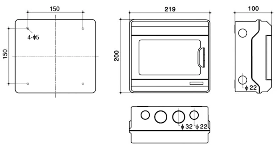 9 способ IP66 Водонепроницаемый электрораспределительная коробка уличная панель коробка 1509