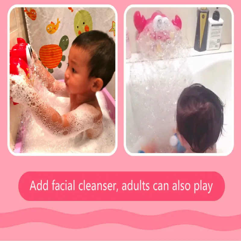 Bubble Crabs Music Baby Bath Toys Kids Pool Swimming Bathtub Soap Machine Automatic Funny Crab Frog Cloud Duck BathToy | Игрушки и хобби