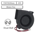 1 шт. Gdstime DC 24 в 24 в 75x30 мм двойной шарикоподшипник Бесщеточный Охлаждающий вентилятор 75 мм x 30 мм вытяжной вентилятор кулер