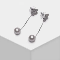 amorita boutique five pointed star mixed with artificial pearl drop earrings