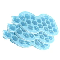 3pcs ice cube tray with lid food grade flexible silicone rose ice cube mold for chilled whiskey cocktails and fruits ice tray