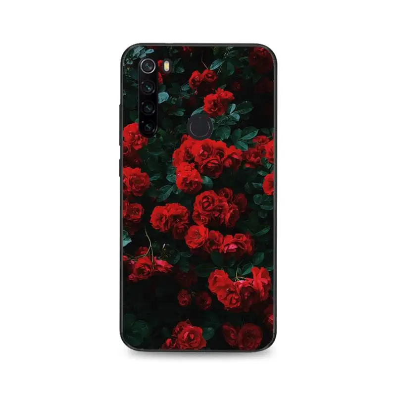 

FHNBLJ Flowers Rose flower Soft Rubber Phone Cover For Xiaomi Redmi Note8T 7 9 Pro 5A Redmi4X 5A 6A 6 7 8 5Plus