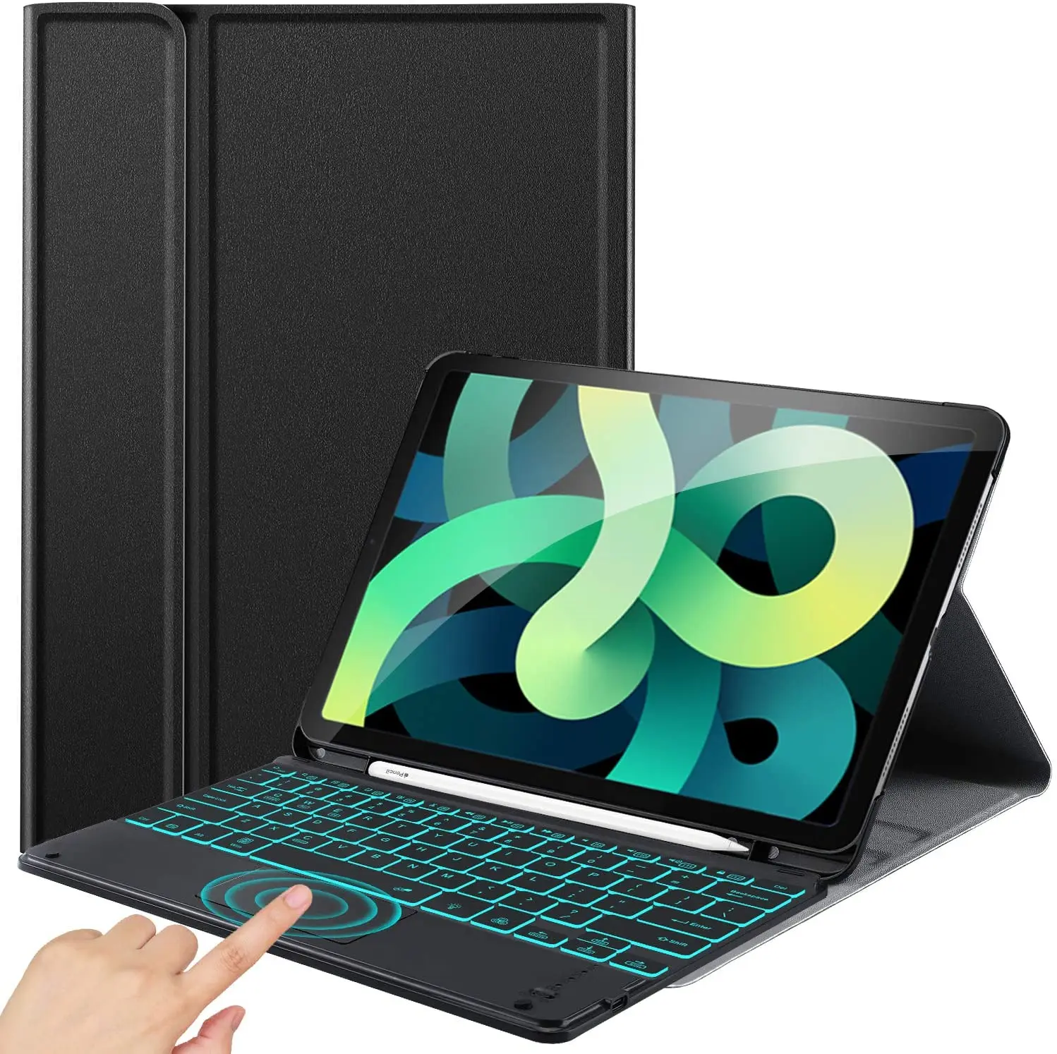 

Stylish Keyboard Case For iPad Air 4 10.9/Ipad Pro 11 (2018/2020) Bluetooth Keyboard with Touchpad and Detachable Tablet Case