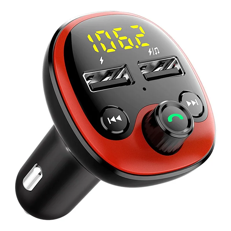 BT21 Car FM Transmitter Bluetooth MP3 Player Stereo AUX Dual USB Quick Charge Handsfree Calling TF Card U Disk Radio Modulator | Автомобили
