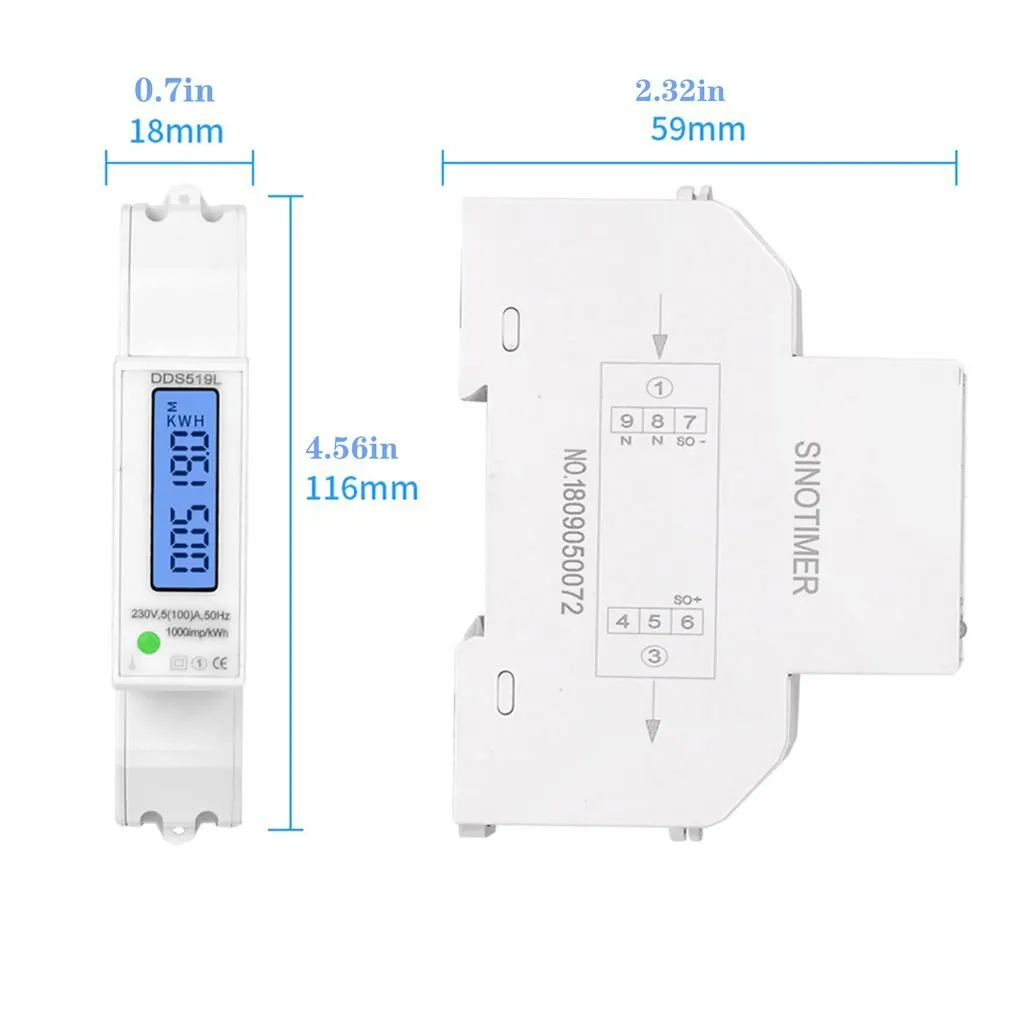 

Multifunctional Family House AC 230V 5-100A Heavy Load Single Phase 2 Wire Wattmeter Digital Wattmeter Voltmeter Ammeter