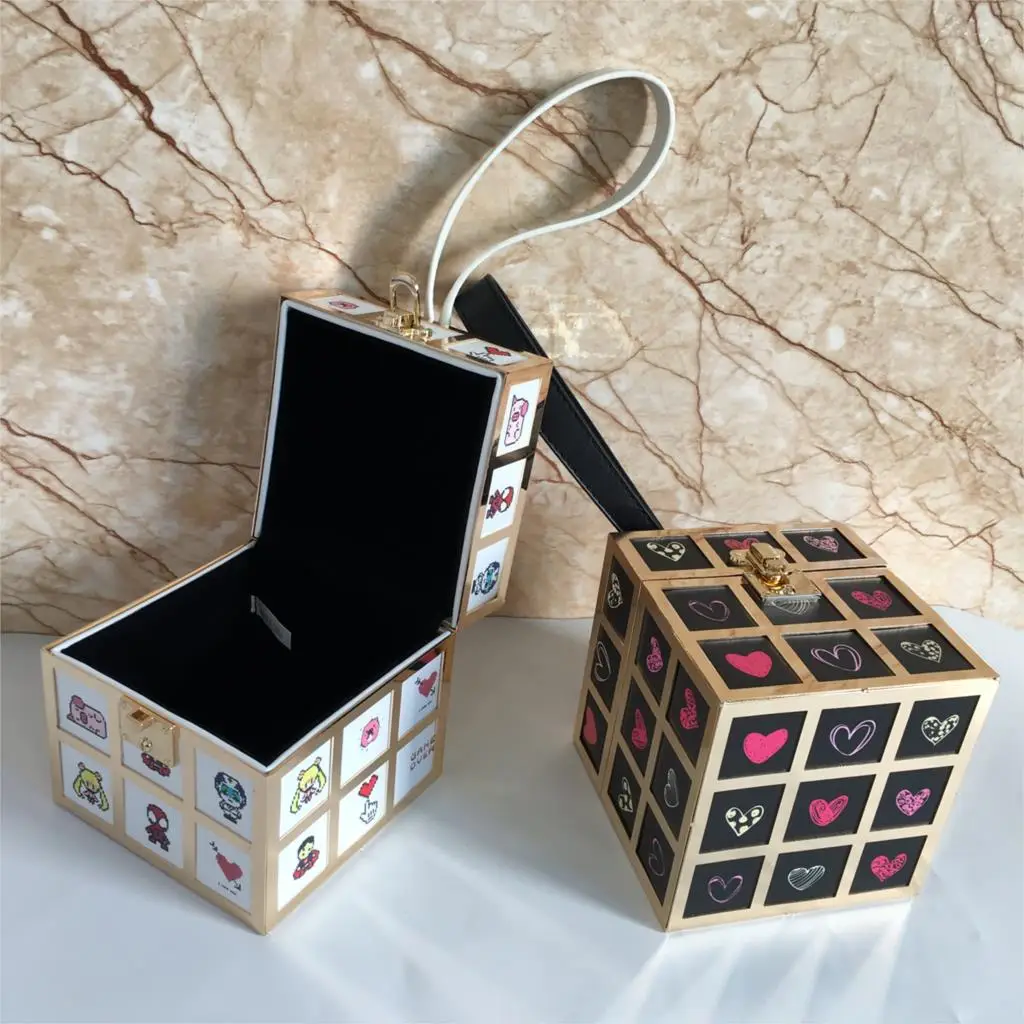 

Handbag Brand Fashion Women Handbags Magic Box Luxury Party Prom Evening Bag Woman Casual Top Handle Clutch