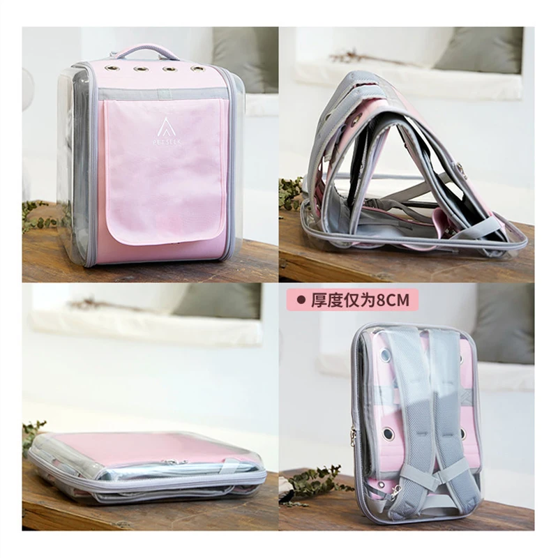 Сумка-переноска для домашних животных прозрачная капсула дышащая дорожная сумка