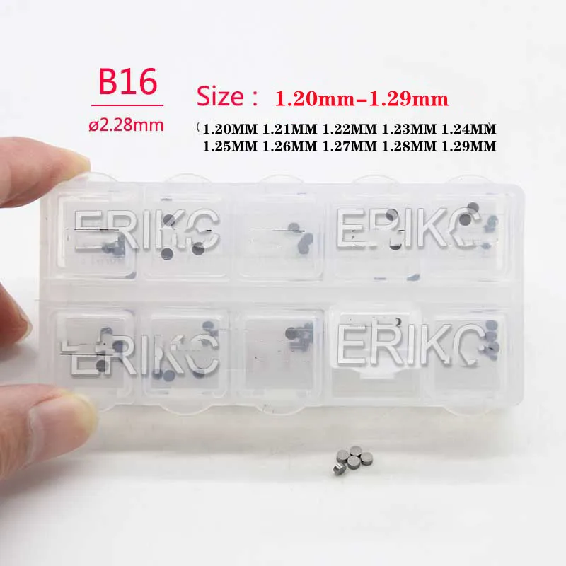

ERIKC B16 Размер 1,20 мм-1,29 мм прокладки для топливного инжектора 1,21 мм 1,22 1,23 1.241.25 1.261.27 1,28 30 шт./коробка шайба уплотнительное стальное кольцо