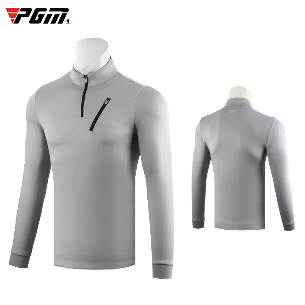 Pgm New Arrival Men's Shirt Golf ClothingZipper Long-Sleeved Golf Shirt Windproof Golf Tops Sportswear Clothing D0836