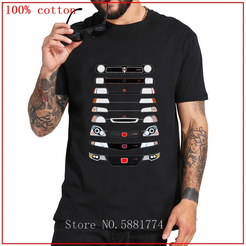 Японский стиль комиксов Civic evolution футболки для мужчин авто машина футболка