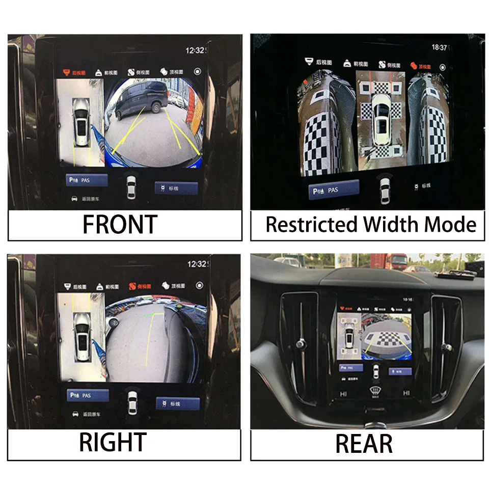 Камера заднего вида aHD Bird view камера и Переднего Вида с углом обзора 360 градусов