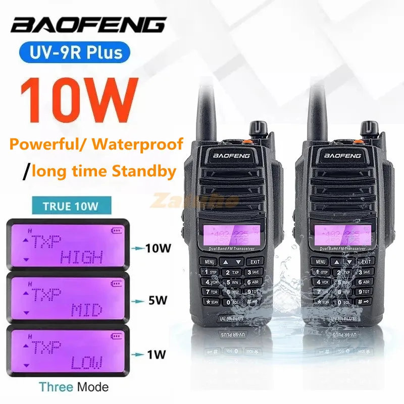 

Рация Baofeng водонепроницаемая, 10 Вт, UV9Rplus, 2 шт./упаковка