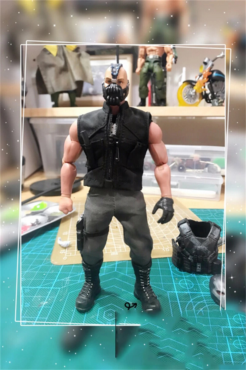 

Hot Sales 1/12th Model Scale Black Color Vest For Punish SHF Ant Male Body Accessories