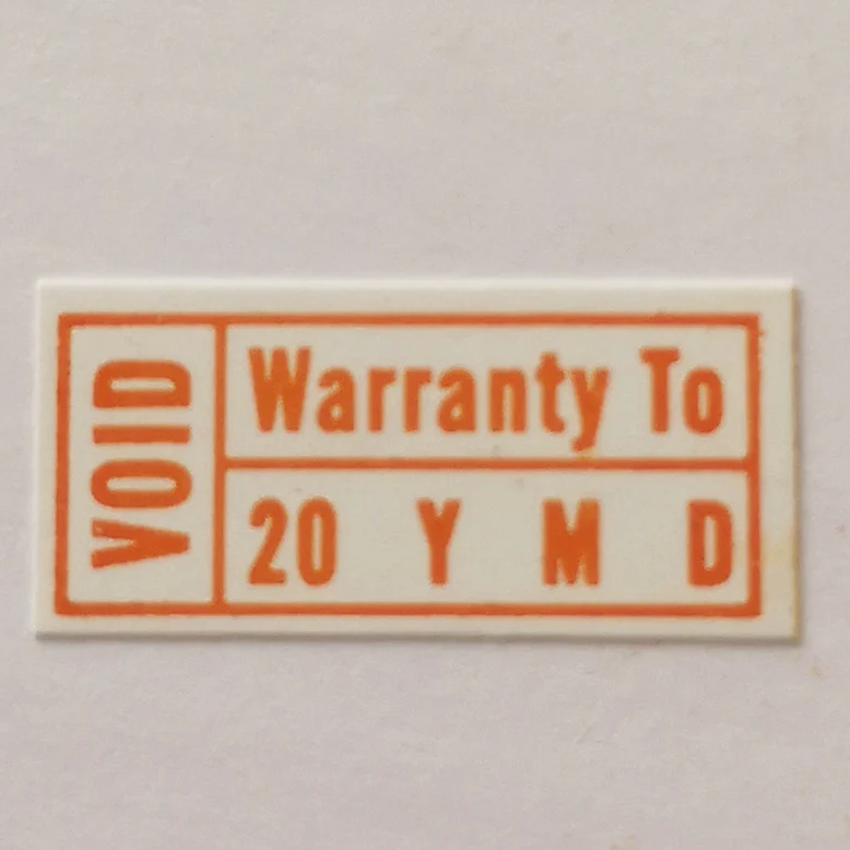 30000pcs/lot 1.5x0.7cm Warranty To year month day VOID if tampered seals label stickers, Item No. V19