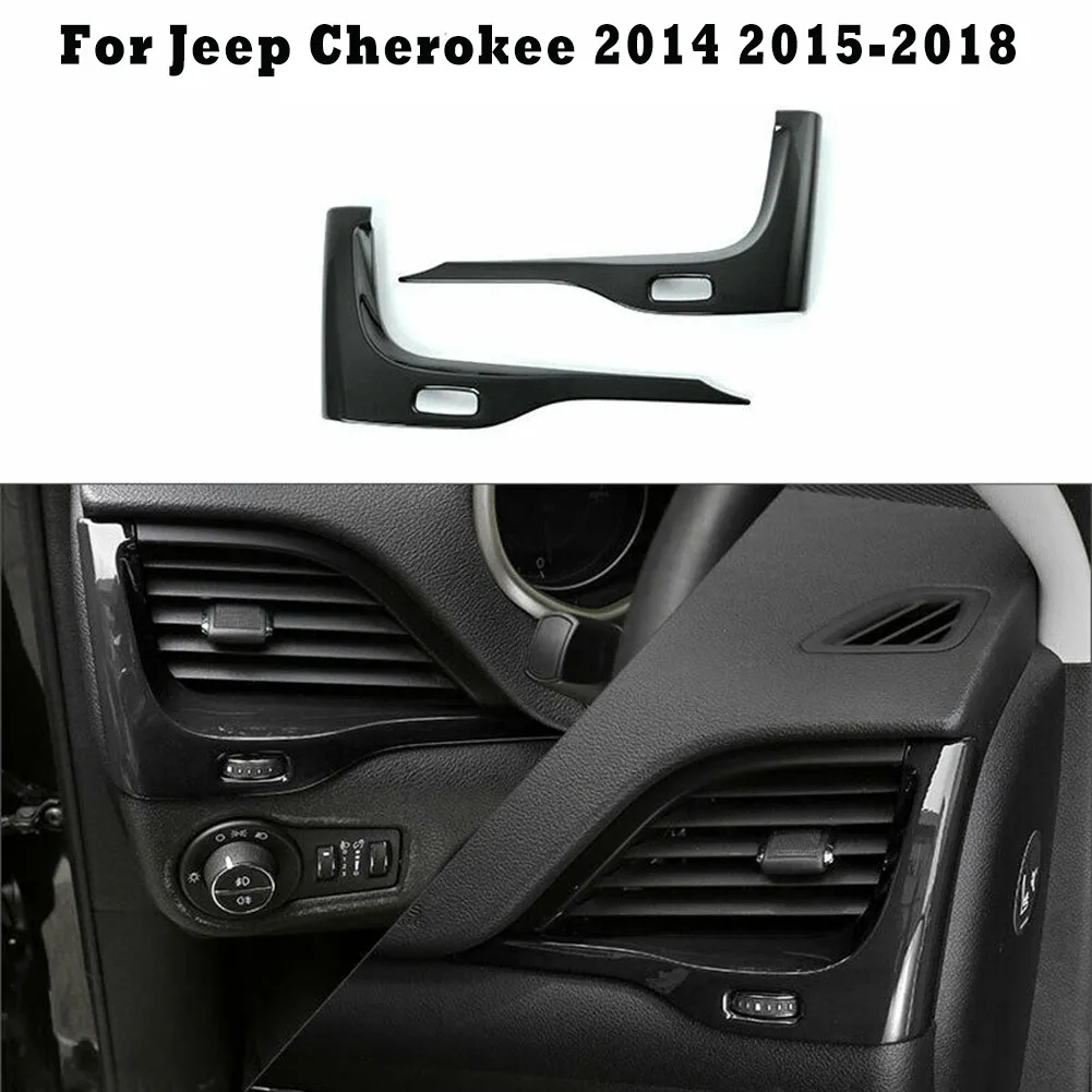 

Parts Air Outlet Vent Cover Replacement AC Black Car For Jeep Cherokee 2014 2015-2018 Durable
