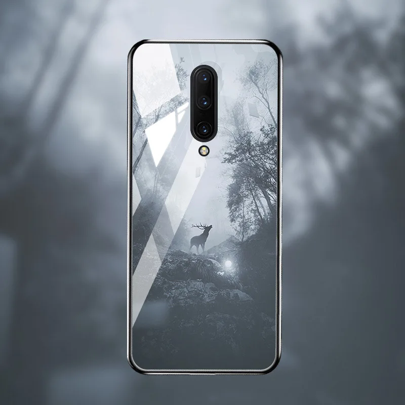 M010 Чехол из закаленного стекла для Oneplus 7T 7 Pro чехол s On для One plus 7T 7 Pro Чехол Coque Funda Bumper Coque для OnePlus 7 Pro - Цвет: M010