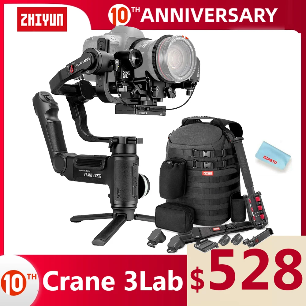 Стабилизатор ZHIYUN Crane 3 LAB ручной, 3-осевой, 1080P