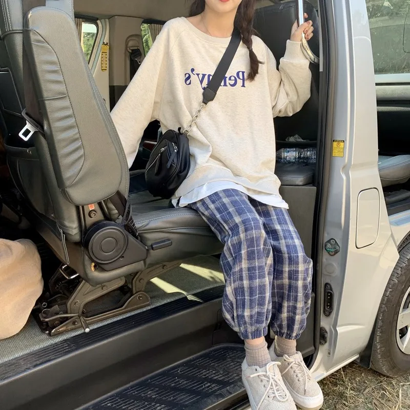 Женские спортивные штаны для бега с эластичным поясом хлопковые свободные брюки