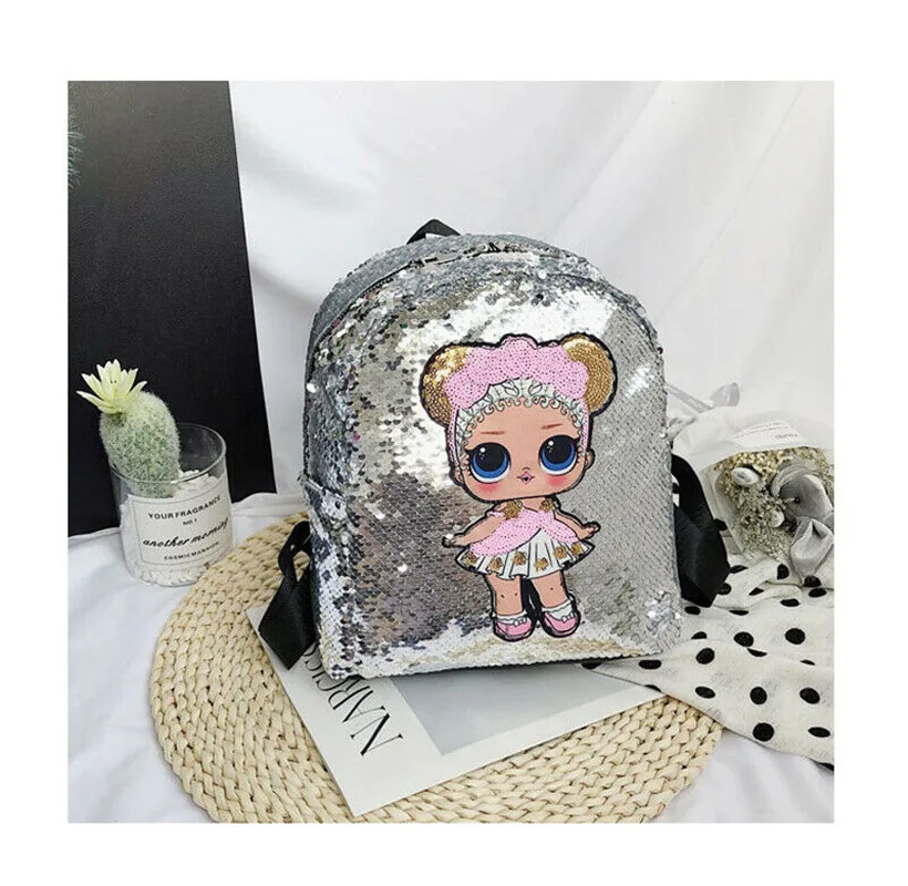 2019 женский рюкзак с блестками на плечо школьный Женский туристический для