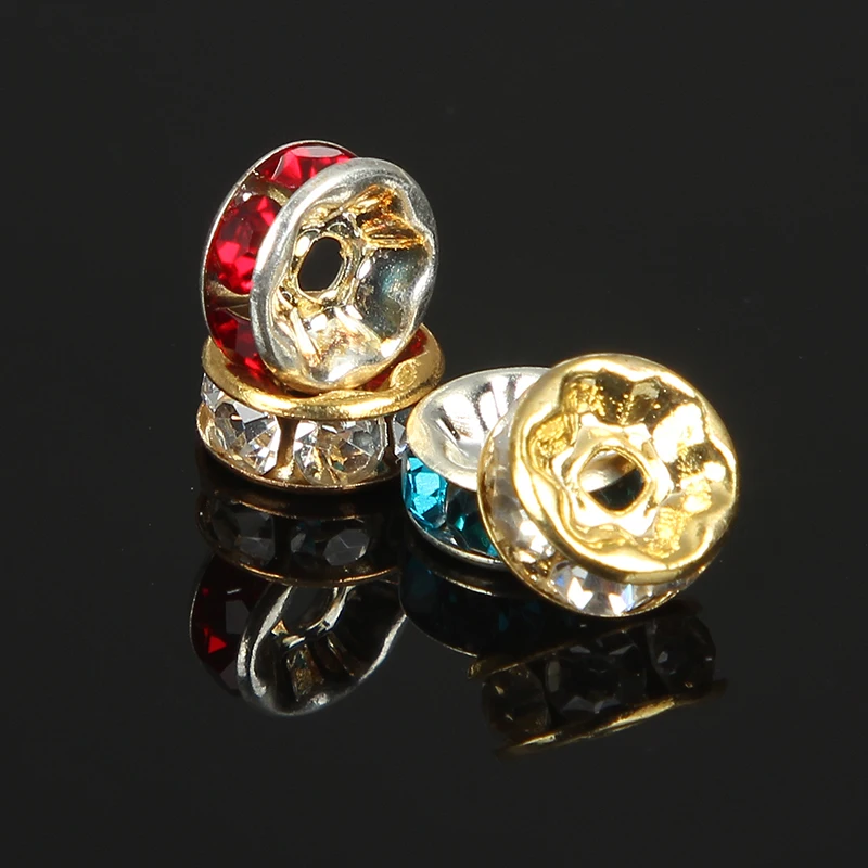 50 шт в наборе на возраст от 4 до 10 лет мм хрустальные стразы бусины Свободные Spacer