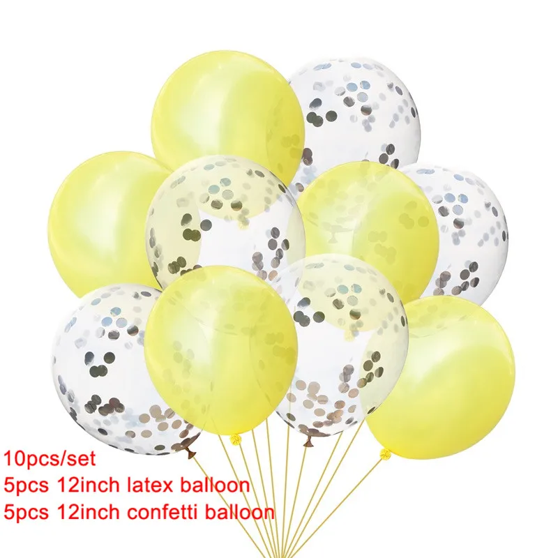 10pcs mixed 9 10 шт мульти розовое золото сердце фольгированные шары конфетти латексные воздушные шары для дня рождения вечерние украшения дети взрослые шарики для свадьбы - Цвет: 10pcs mixed 9